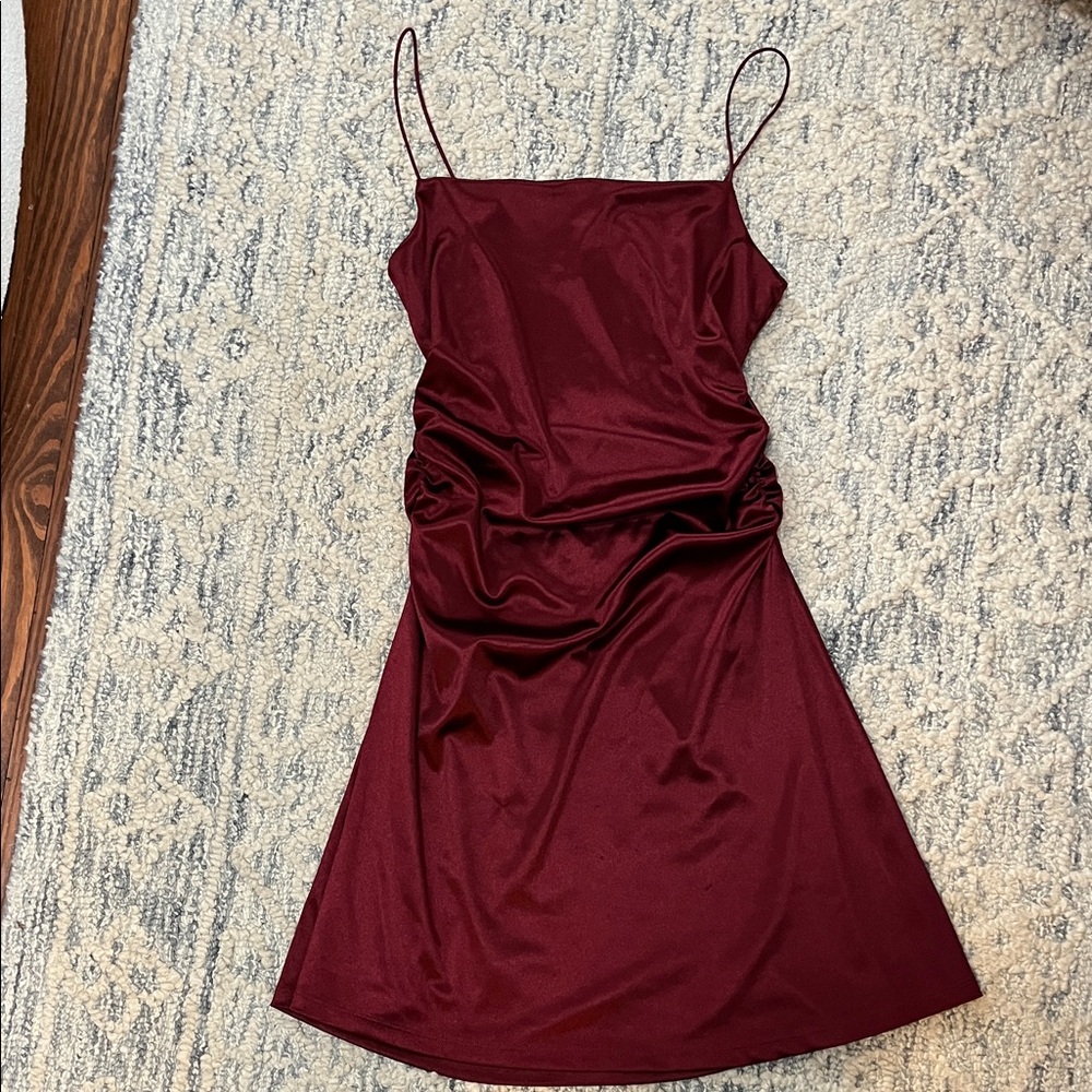 H&M Deep Red Midi Dress
